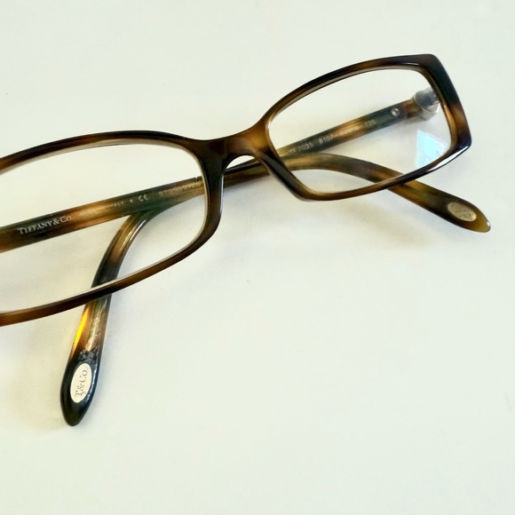 Tiffany & Co TF2035 Tortoise Rectangle Heart Logo Glasses 52-16 - Picture 9 of 11